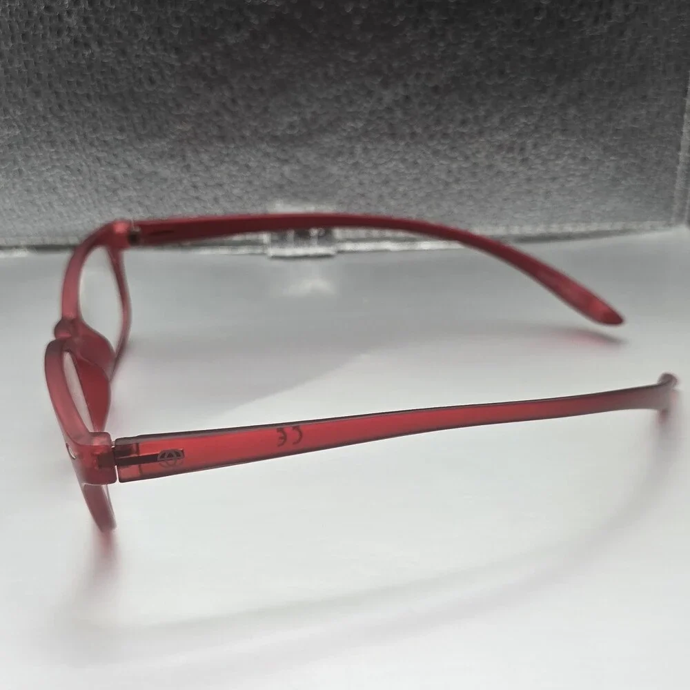 Rare Red Errocsyewear Rectangular Frame Reading Glasses 160PT04250 Retro Chic